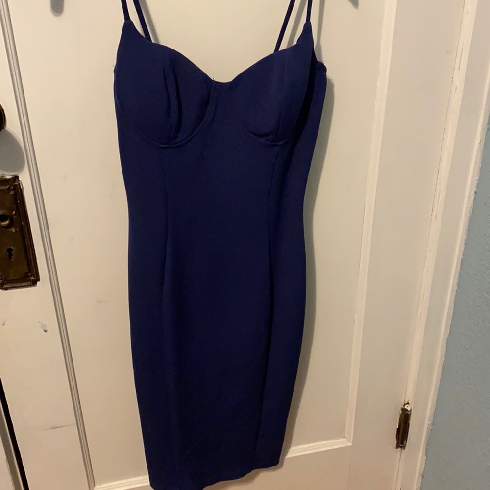 Midi navy blue dress